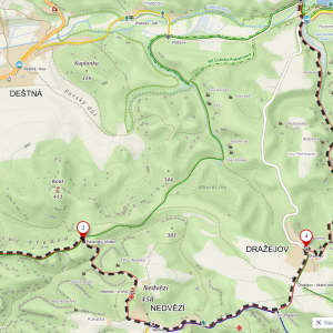 mapa procházka 11 km Dubá   Pustý zámek