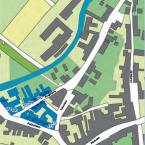 Mapka s označenou židovskou čtvrtí, Autor: Archiv TPCR