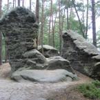 Obří hlava a žába